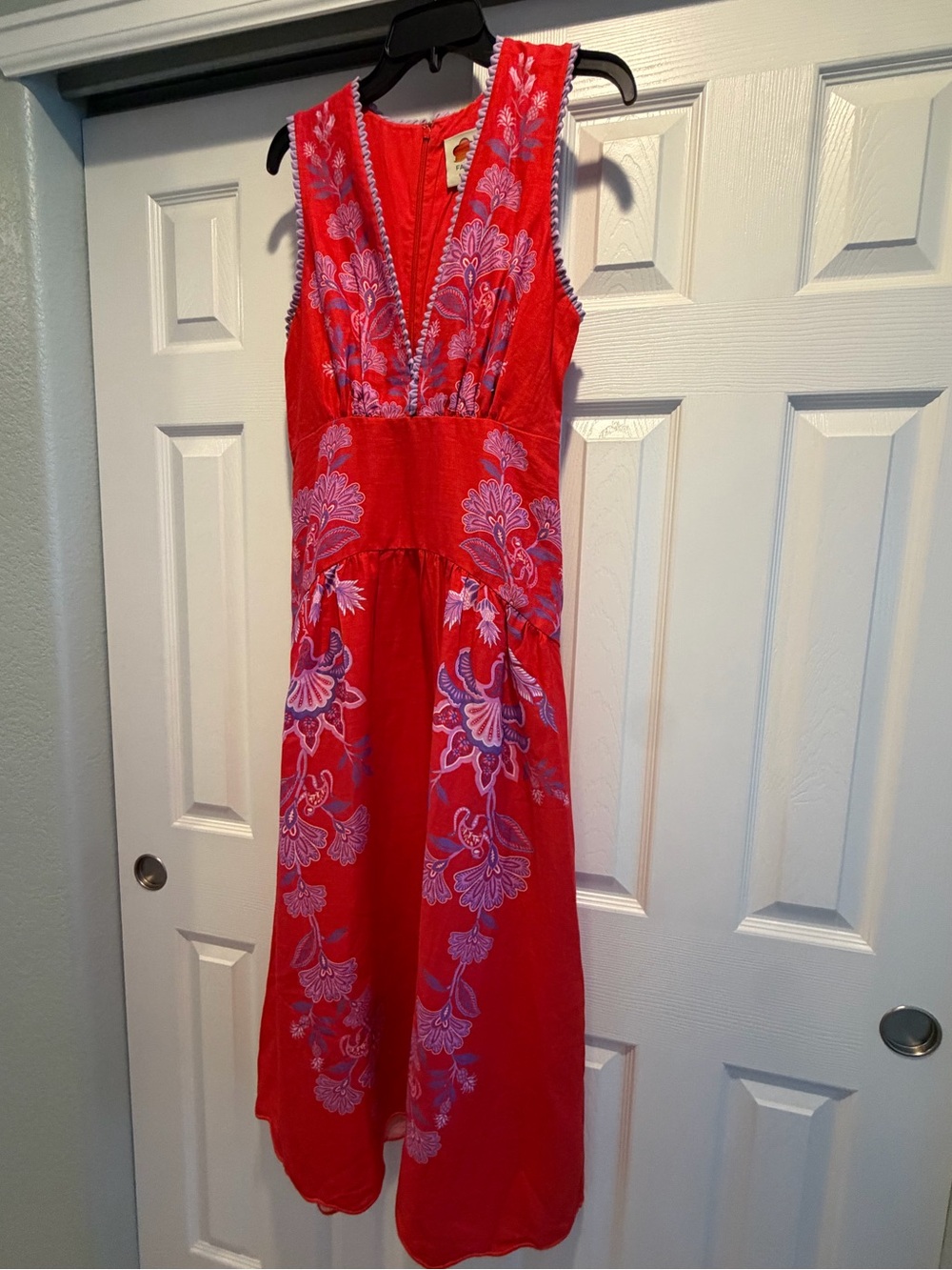 NWT FARM Rio, Porcelain Garden Red Maxi Dress, Floral Design - Picture 3 of 8